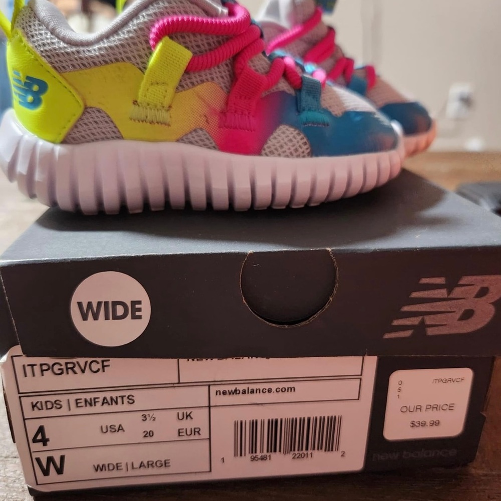 New Balance kids shoes.  Size 4.